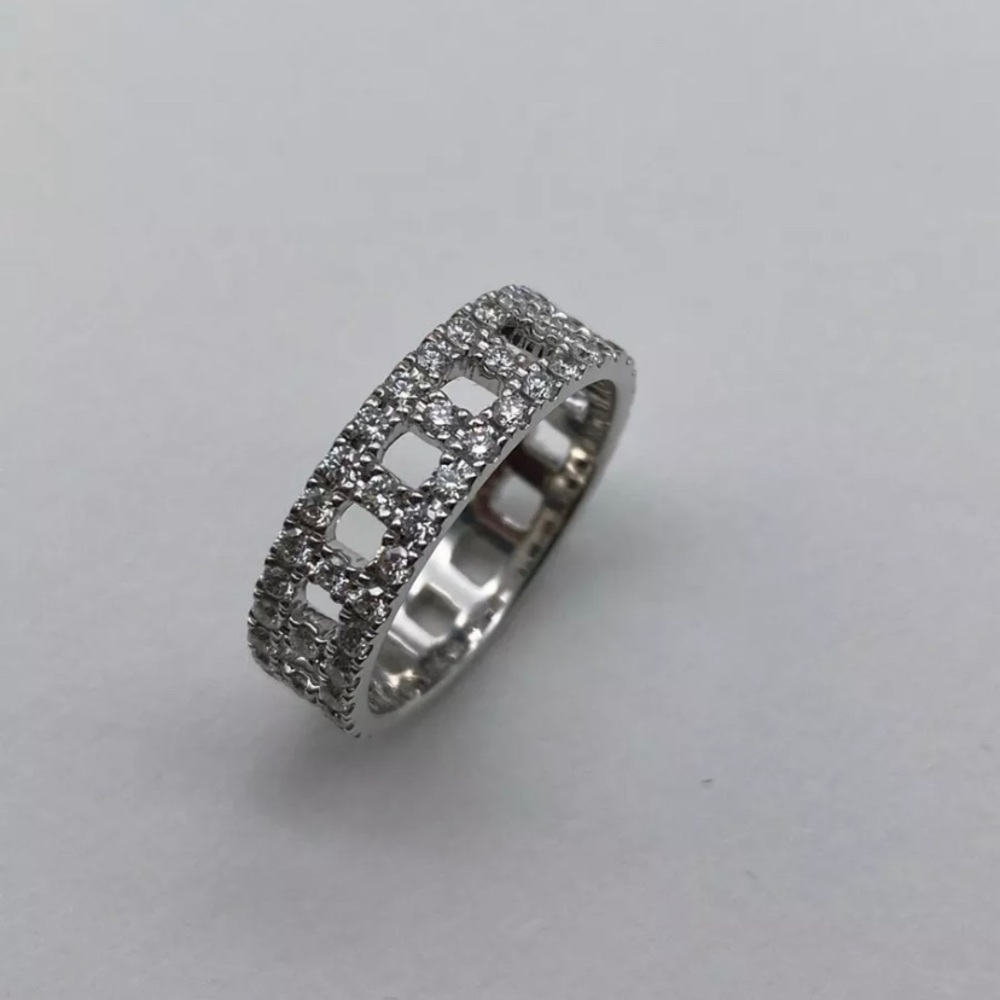 Tiffany and Co T wide Diamond ring